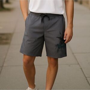 Men’s Light Gray Surf Shorts First Wave Size 32 | Beach & Swim Trunks